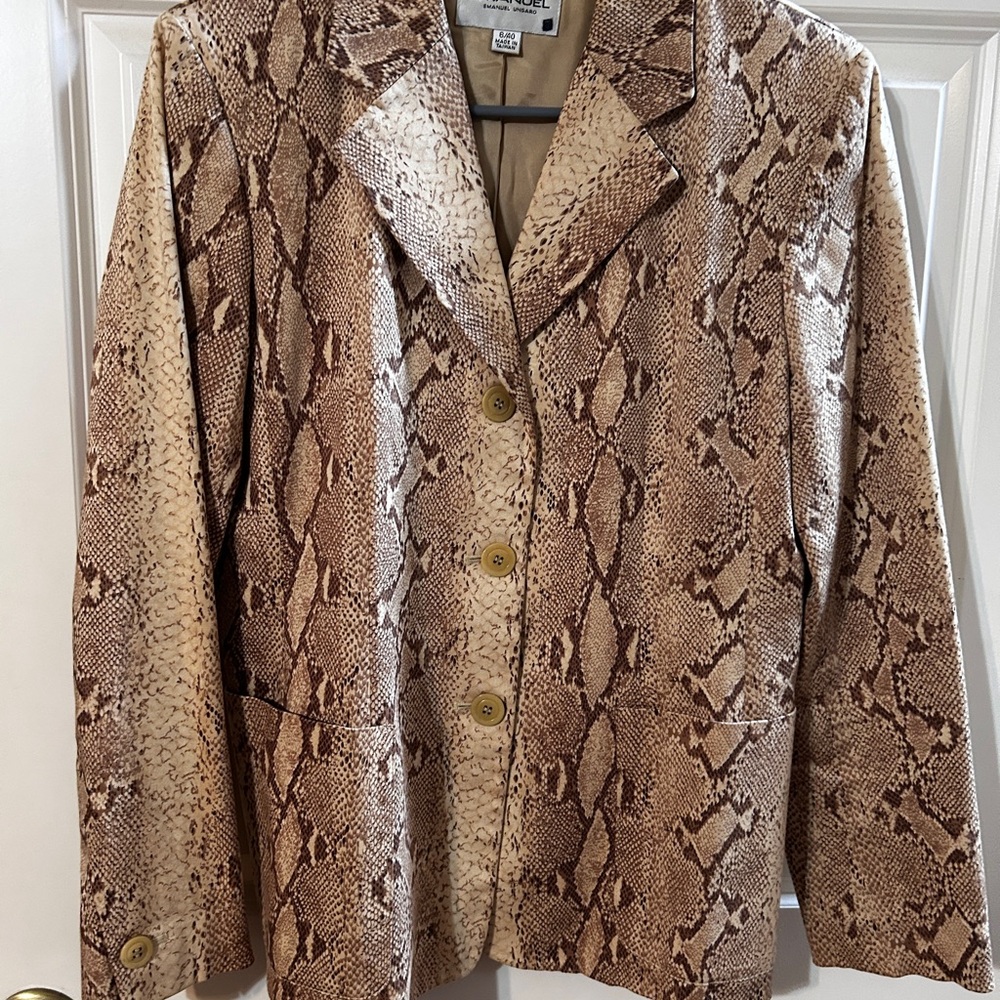 Emanuel Ungaro Brown Snakeskin Blazer